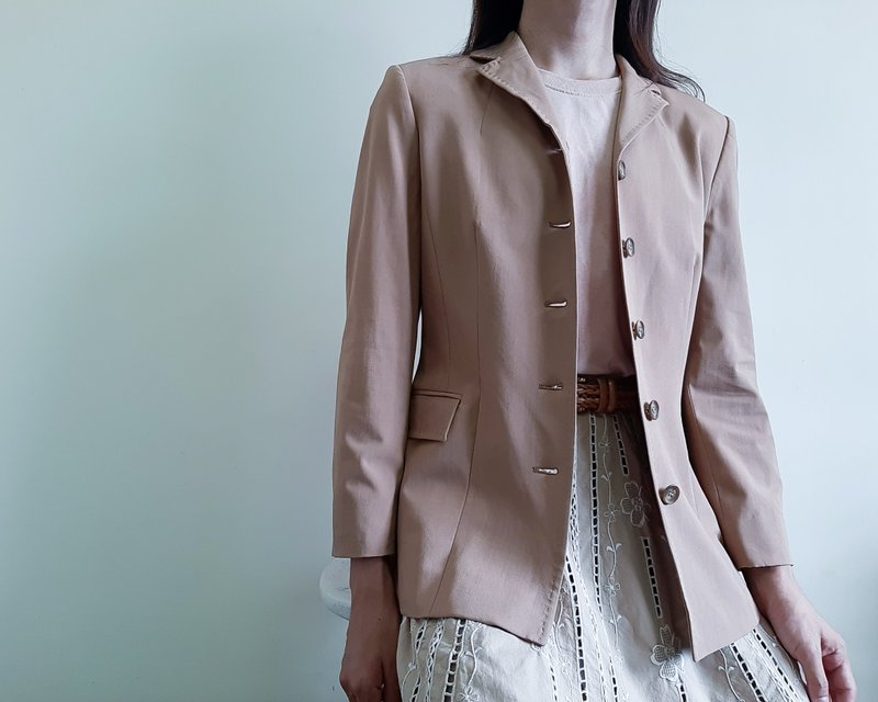 S - M - GIANFRANCO FERRE STUDIO Brown jacket Rayon Made in italy Size 42 italy - เสื้อแจ็คเก็ต - เส้นใยสังเคราะห์ สีนำ้ตาล