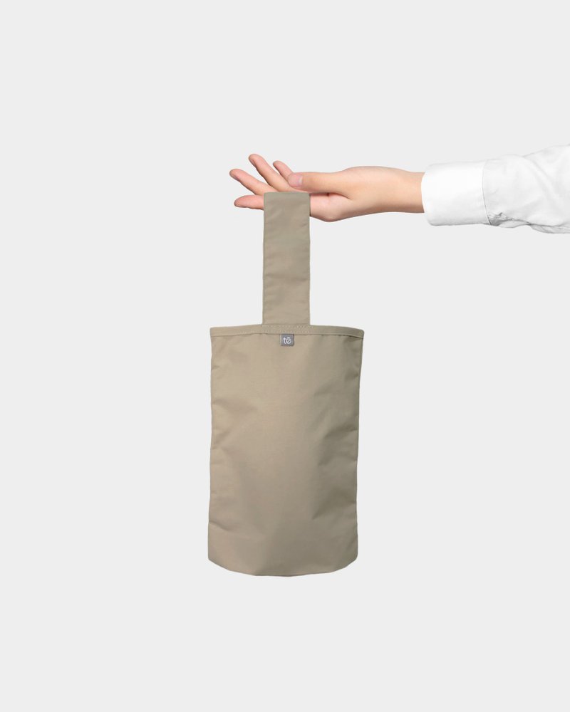 T1 單把托特袋 / 沙米 - 手提包/手提袋 - 聚酯纖維 卡其色