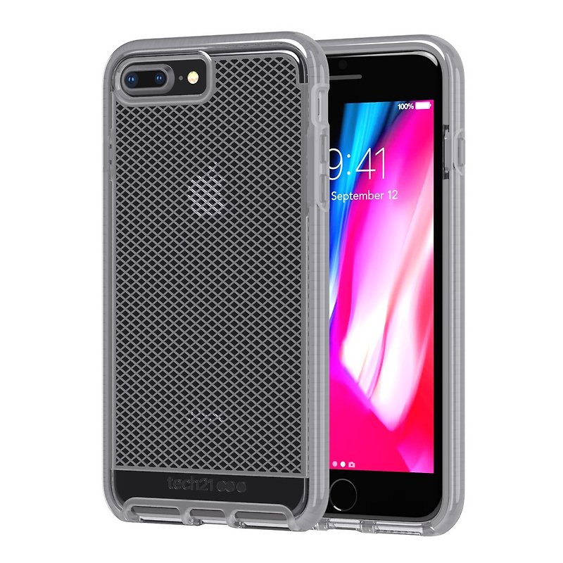 Tech21 i8/7Plus Collision Soft Plaid Cover - Translucent (5055517398824) - Phone Cases - Other Materials Gray