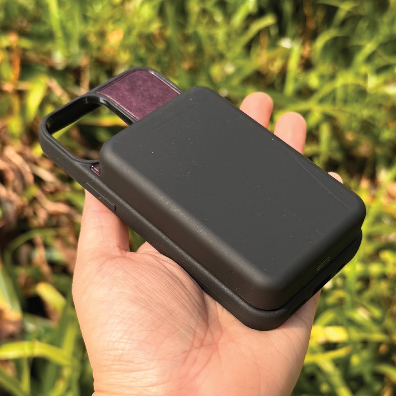 【iPhone磁吸咭位手機殼】磨砂牛皮系列/Magsafe卡套/磁吸力強 - 手機殼/手機套 - 真皮 多色