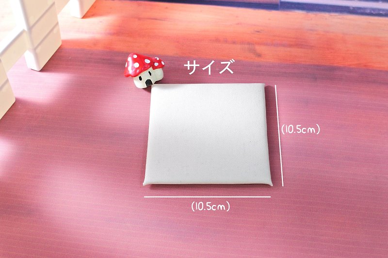 Japanese canvas tarp cork insulation coaster (two in one set) - ที่รองแก้ว - วัสดุกันนำ้ 