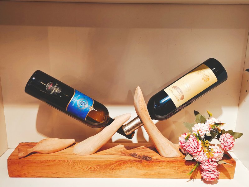 Taiwanese cypress balanced and elegant wine rack - ของวางตกแต่ง - ไม้ 