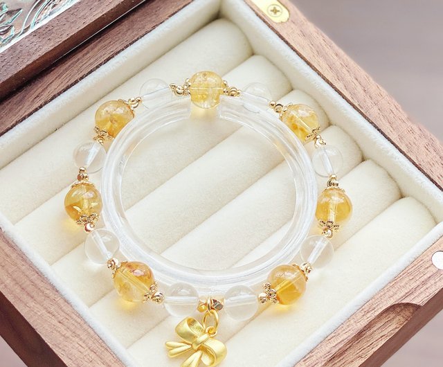 Citrine bracelet with shops pig sign