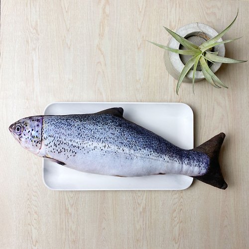 LINGO 寵物居家 【絨毛仿真寵物玩具】鮭魚