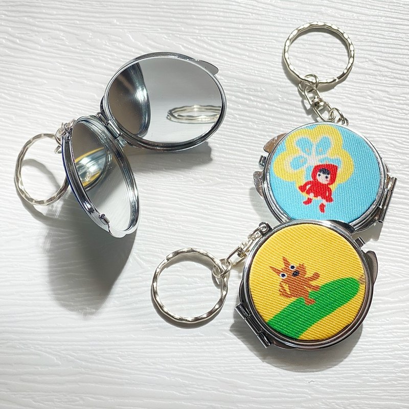 隨身小鏡子 吊飾 – 蔬菜派對 小紅帽與大野狼 - 吊飾/掛飾 - 棉．麻 多色