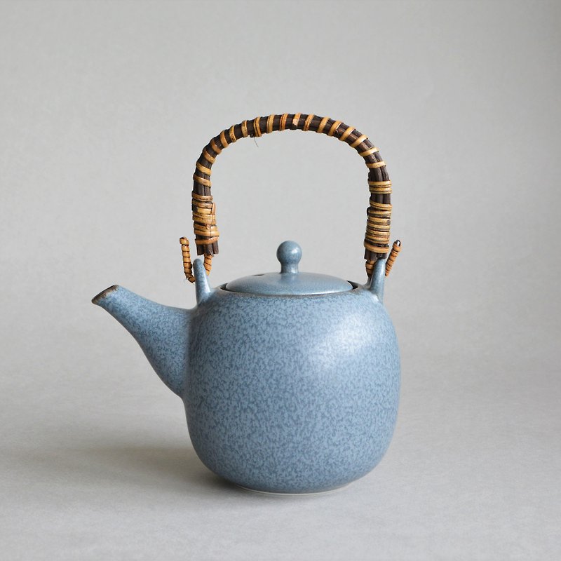 Mino ware Midori clay bottle Sky blue teapot | Pot | Tea - Teapots & Teacups - Pottery Gray