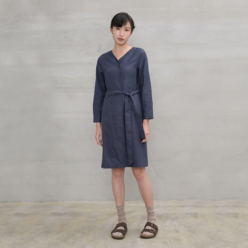 本心純淨開襟洋裝 Vidya Shirt Dress - 洋裝/連身裙 - 棉．麻 多色