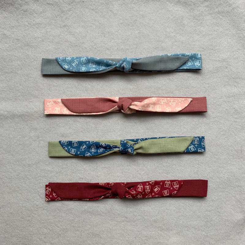 Island Senjia / Fine Hair Strap / Small House - เครื่องประดับผม - ผ้าฝ้าย/ผ้าลินิน หลากหลายสี