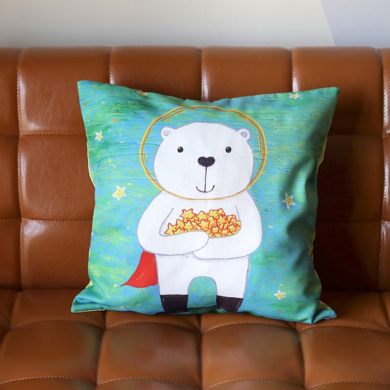 kami插畫抱枕/枕頭/靠墊-擁抱夢想的小星星 - 門簾/門牌 - 聚酯纖維 