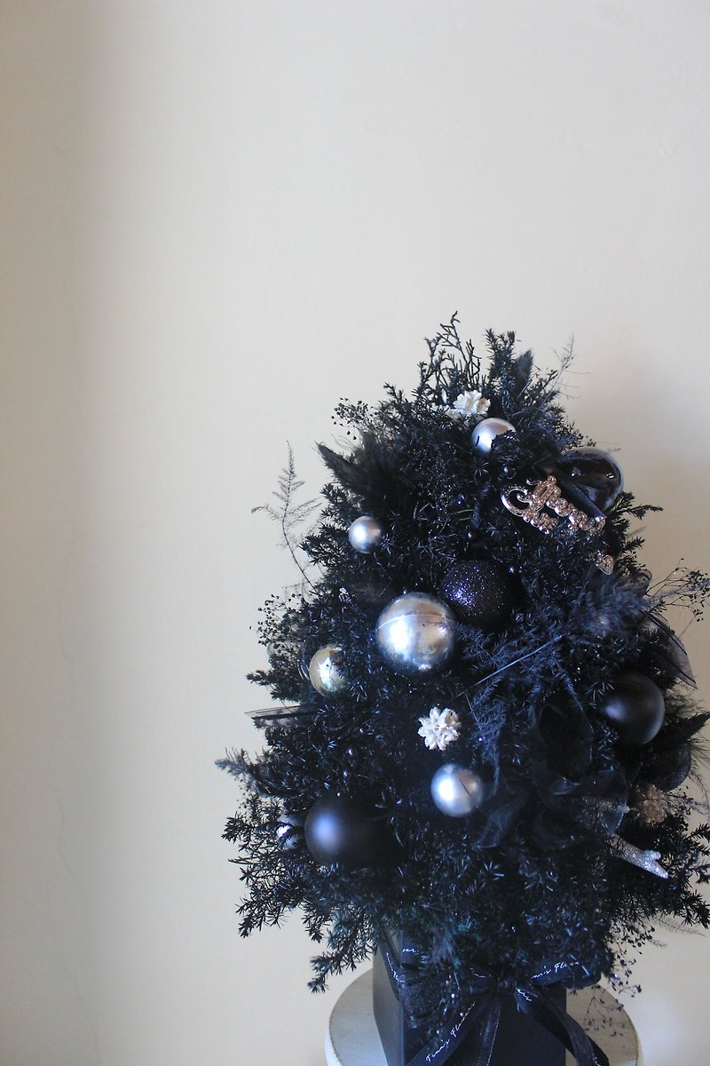 永生銀黑聖誕樹 客製聖誕樹 Christmas tree - 擺飾/家飾品 - 植物．花 黑色