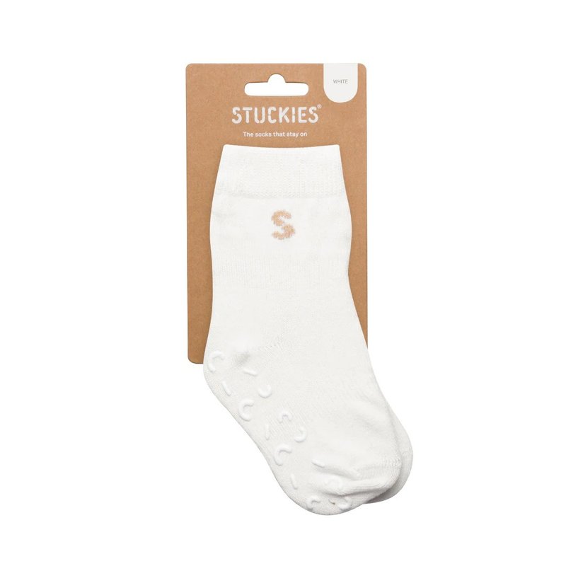 Stuckies - 嬰兒防滑襪 - White - 嬰兒襪子 - 棉．麻 