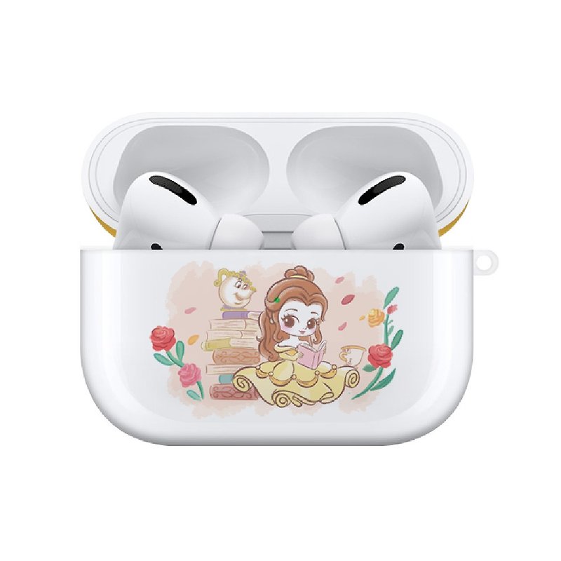 【Hong Man】迪士尼系列 Airpods Pro耳機保護套 Q版公主系列貝兒 - 科技小物 - 塑膠 黃色