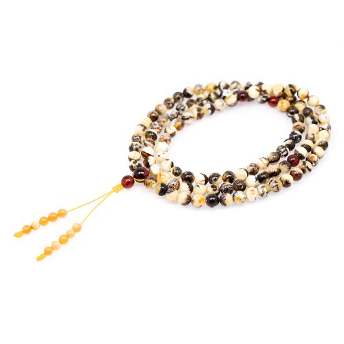 正佳珠寶 Gemsrich Jewelry 【正佳珠寶】蜜蠟琥珀 極品白瓷根珀 7.8-8mm 轉運珠 108顆