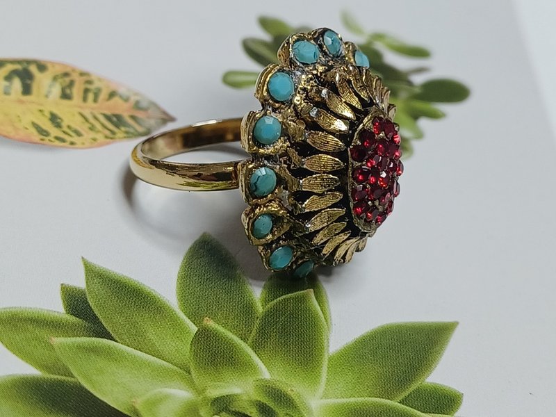 vintage jewelry antique victorian style ring king style - แหวนทั่วไป - โลหะ 