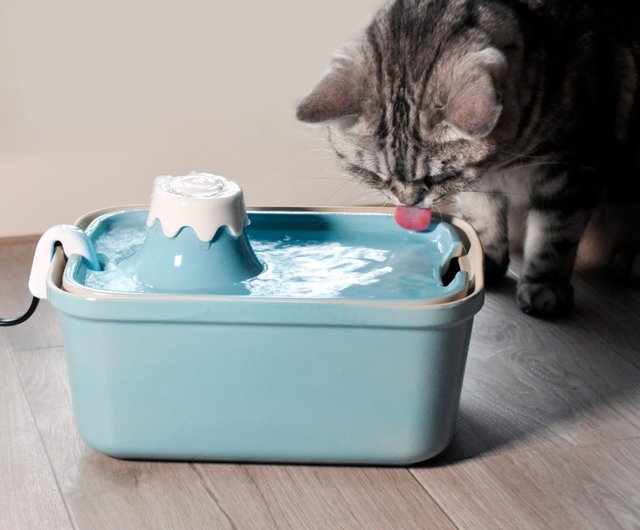 Ceramic Daifuji water dispenser max pet water dispenser cat and dog water dispenser 2200ml blue pink Shop Nuke pet design Pet Bowls Pinkoi