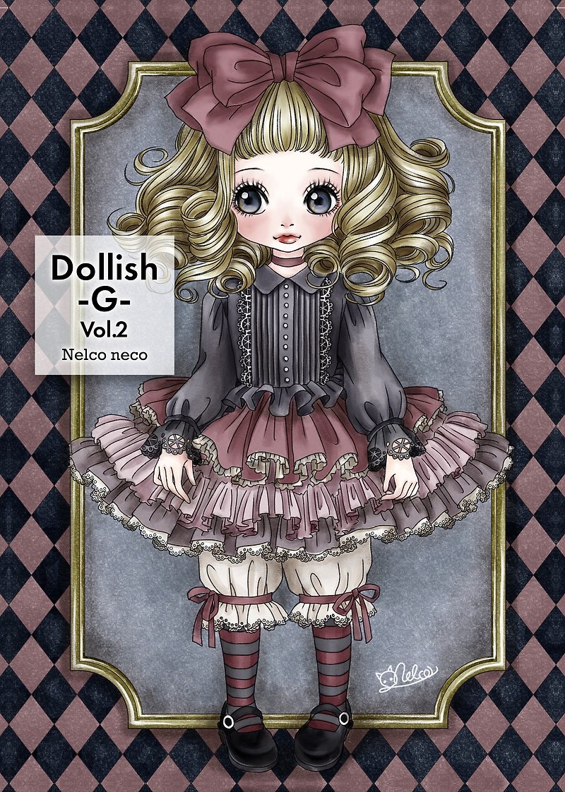 Nelco neco's Coloring for Adults Dollish-G Vol.2 5 types 5 sheets - Illustration, Painting & Calligraphy - Paper 