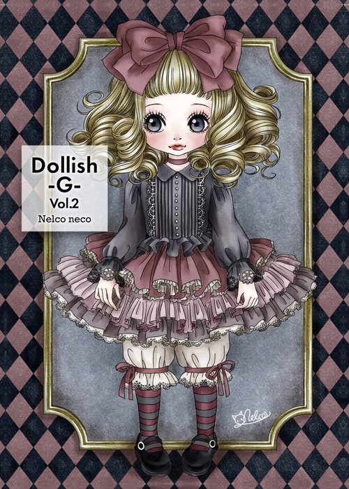 Nelco neco ネルコネコの大人の塗り絵 Dollish-G Vol.2 5種類5枚入り