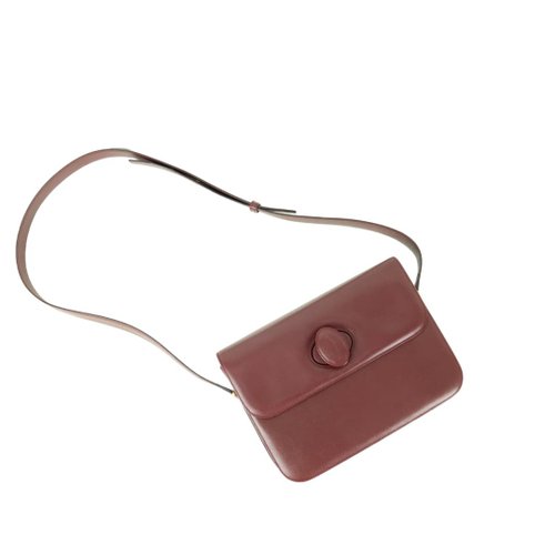 must de Cartier バーガンディ ハンドバッグ Vintage Cartier Must de Cartier Women's Leather Shoulder Bag