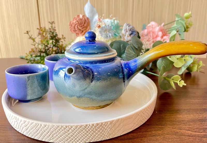 茶壺杯盤組(加送骨瓷盤)・星空大地系列/送禮包裝/小卡代寫 - 茶壺/茶杯/茶具 - 瓷 