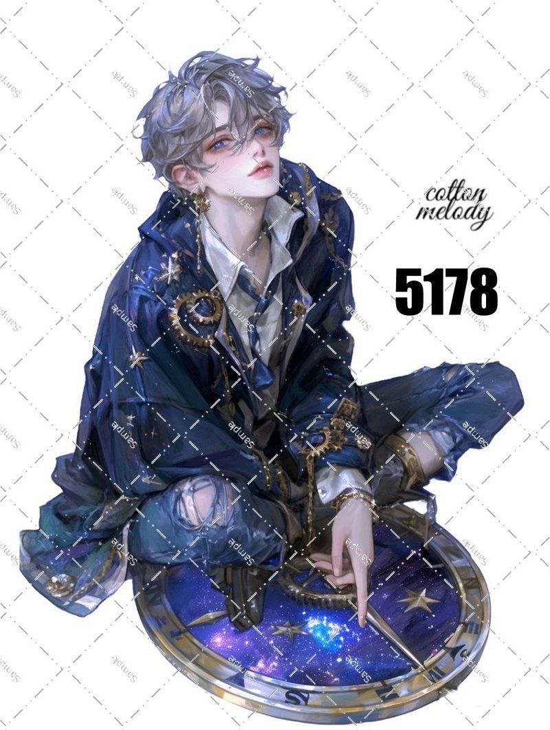 original sticker no.5178 人物ステッカー オリジナルステッカー オリジナル人物ステッカー 装飾ステッカー cotton melody - 貼紙 - 紙 