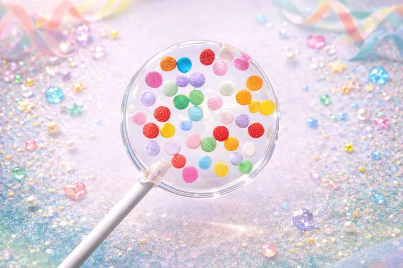 Floral Lollipop – Rainbow Dots - ขนมคบเคี้ยว - อาหารสด หลากหลายสี