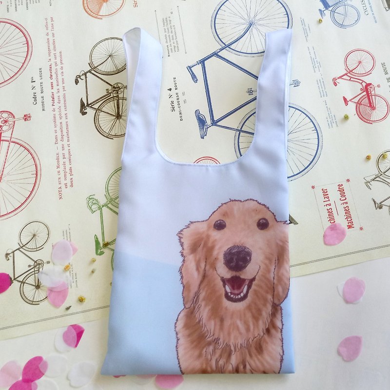 Cream Sausage_Vest Bag-Dog Sketch Series ~ Drink Tote - Handbags & Totes - Polyester 