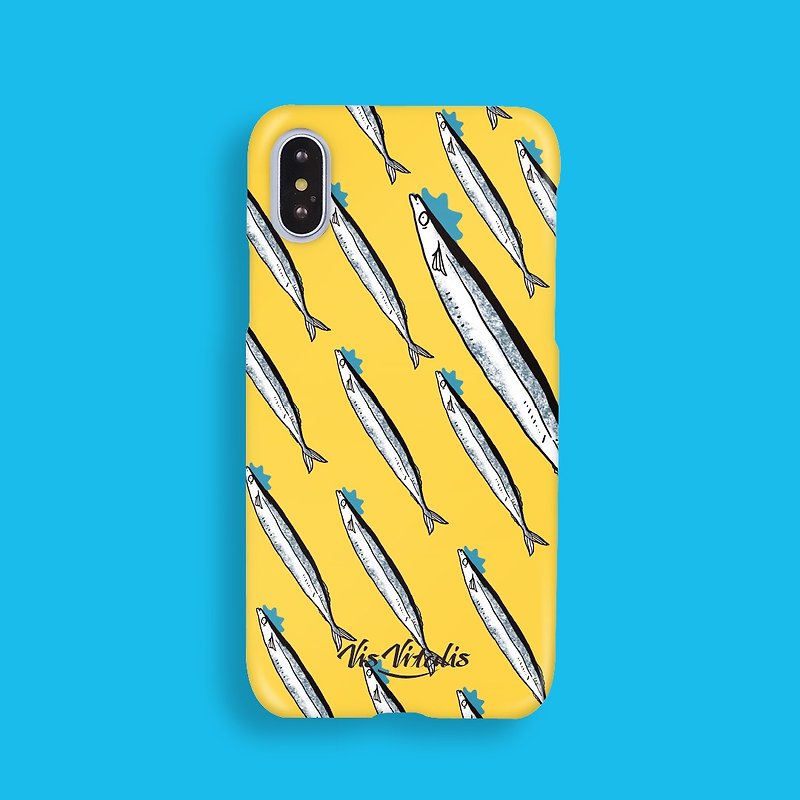 Saury in business / matte frosted hard shell / mobile phone case - Phone Cases - Plastic Blue