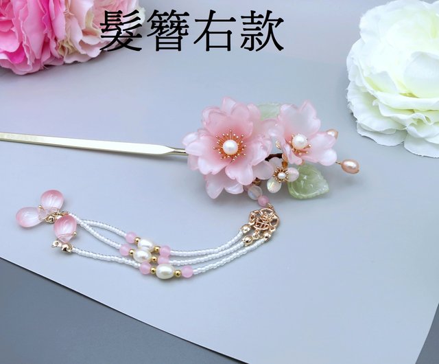 ハンドメイド ヘアアクセサリー かんざし 518 バラ