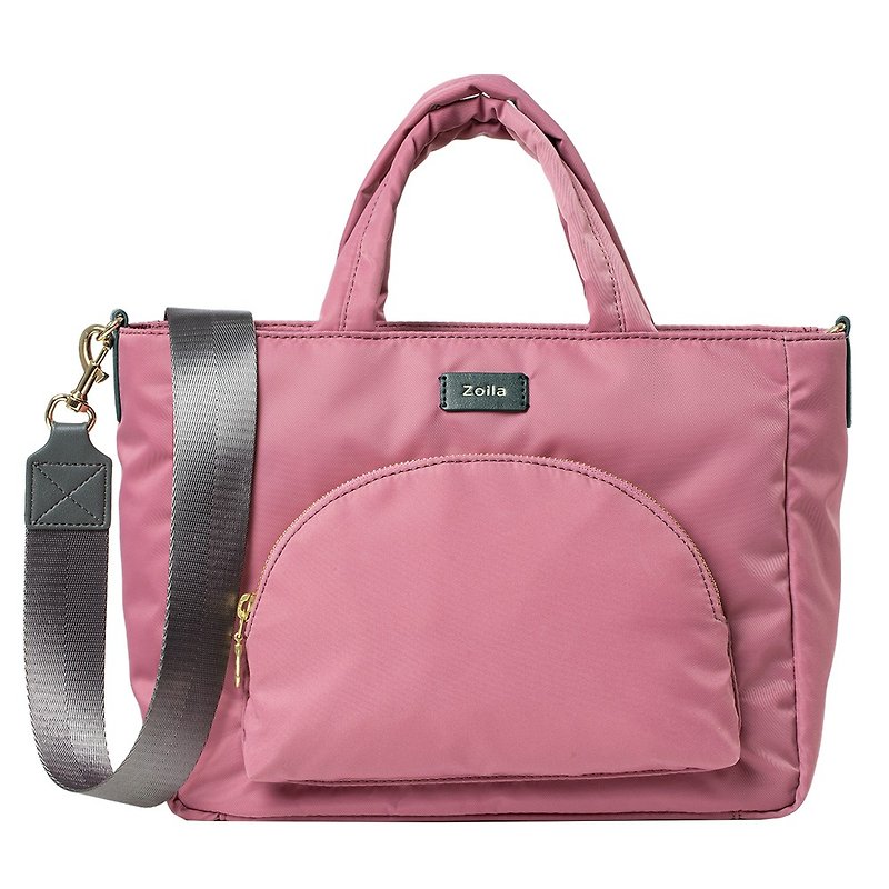 Double-sided style_double-sided portable cross-body bag (rose pink)_multiple interlayers for easy storage - Messenger Bags & Sling Bags - Polyester Pink