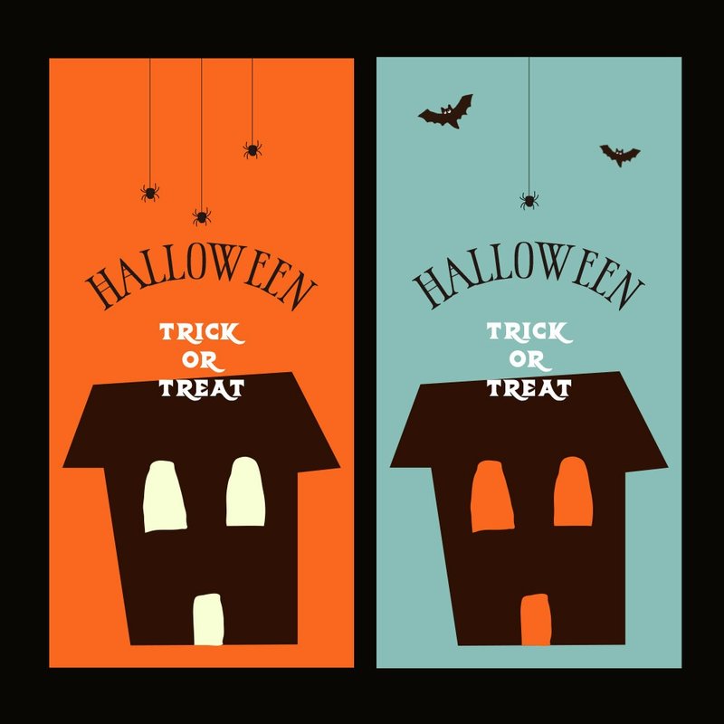 Halloween sticker haunted house Halloween packaging deco gift (50 sheets)  ステッカー - สติกเกอร์ - กระดาษ หลากหลายสี