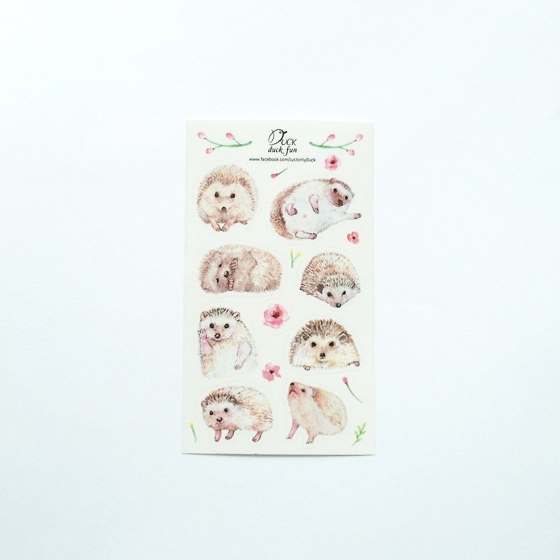 Hedgehog sticker - สติกเกอร์ - กระดาษ สึชมพู