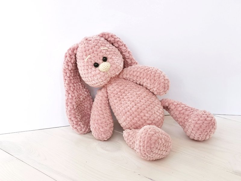 Personalized Bunny rabbit plush, stuffed bunny, gift for toddler, bunny decor - 嬰幼兒玩具/毛公仔 - 其他材質 多色