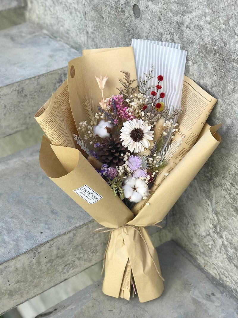 SSL American Dry Bouquet Valentine's Day / Graduation Bouquet / Birthday / Dry Bouquet / Eternal Flower / Proposal - ช่อดอกไม้แห้ง - พืช/ดอกไม้ 