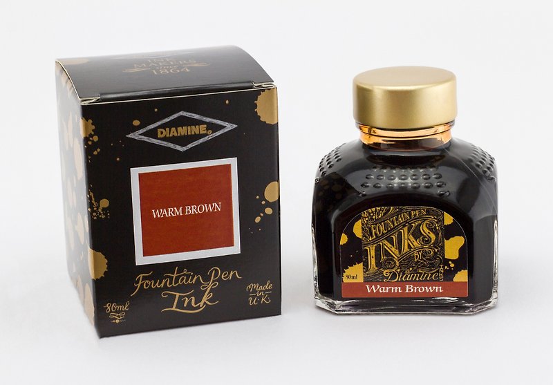 Diamine Warm Brown fountain pen ink - Ink - Glass Brown