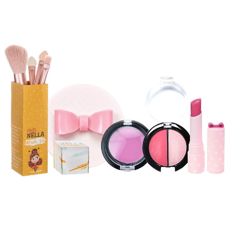 United Kingdom [Miss NELLA] x South Korea [peachand] Children's Perfect Sunscreen Makeup Set of 5 - Sunscreen - Other Materials Pink
