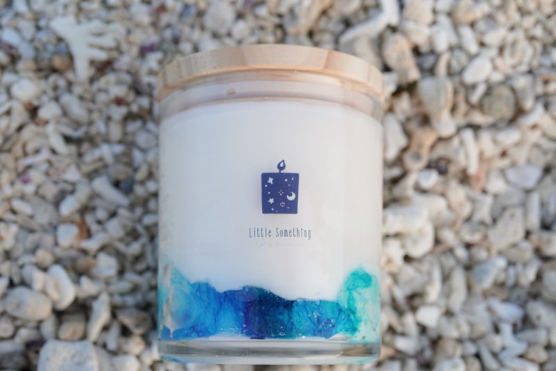 海浪容器蠟燭 Wave Container Candle - 香氛蠟燭/燭台 - 蠟 藍色