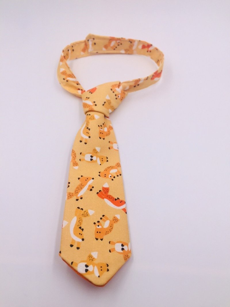 可愛狐狸 訂製款領帶 領結 領帶 男童 - 男/女童禮服 - 棉．麻 橘色