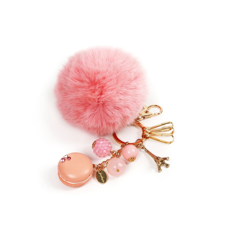 Jeantopia Huashan store hand-made experience-AB soil DIY pink macaron key ring - Other - Other Materials 