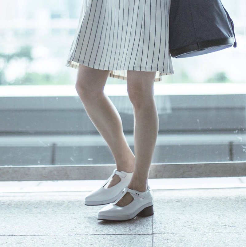 Placebo white Maryjanes high heels - 高跟鞋/跟鞋 - 真皮 白色