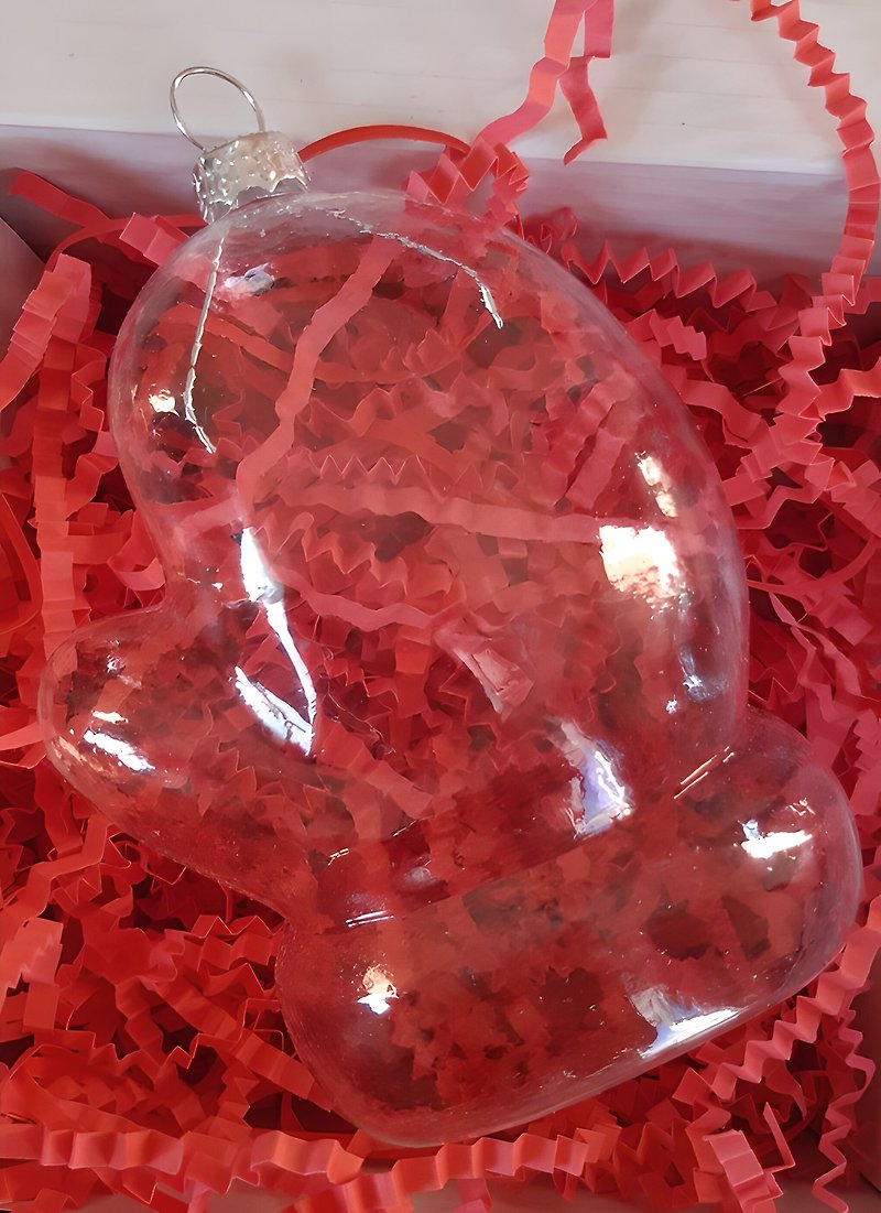 Handmade Christmas Tree Toy Art Set Gift Box Ideas Cone Form - 插畫/繪畫/書法 - 玻璃 紅色