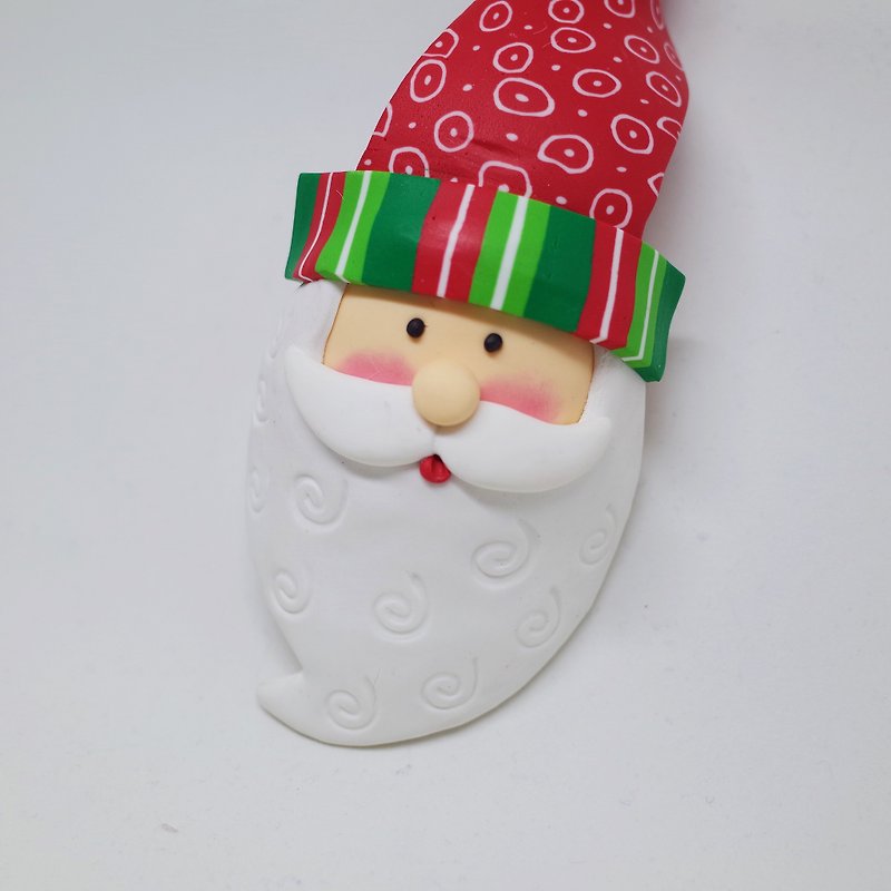 Santa Claus red and green scarf hanging bottles / Santa Charm - Pottery & Ceramics - Other Materials Red