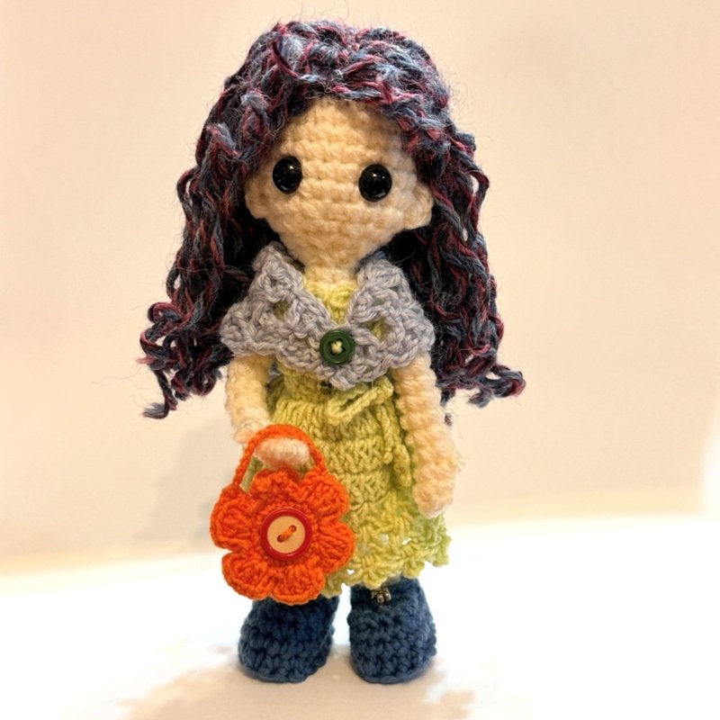 迷你花朵娃娃提包/斜背包 | 鉤針娃娃配件 英文PDF圖解 - 手工藝教學/工具書 - 其他材質 