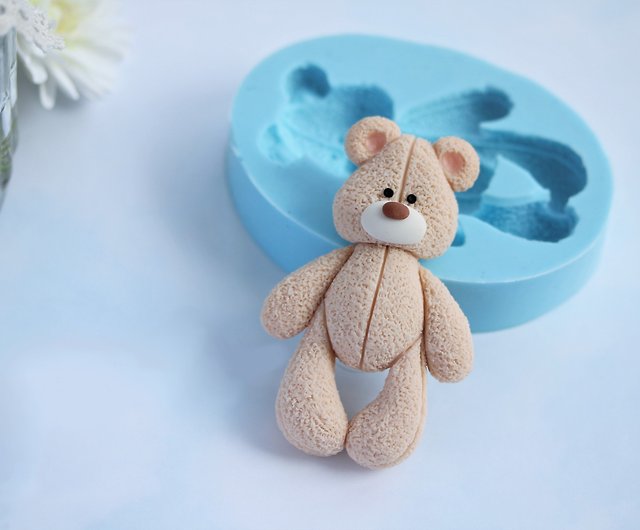 New Fondant Bear Doll Silicone Mold Teddy Bear Toy Decoration Mold