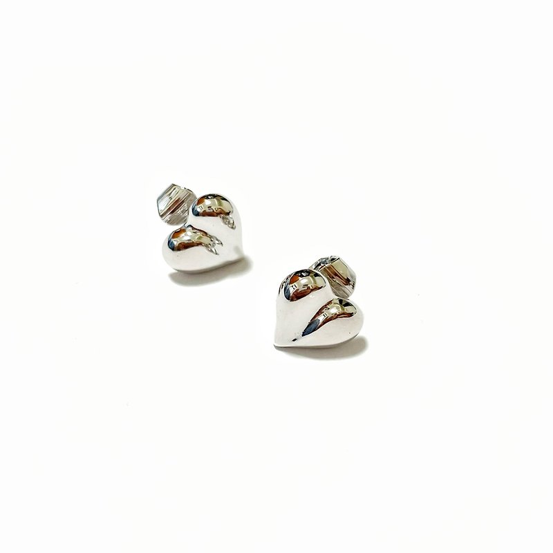 •DANIEL• Old European and American AVON silver love earrings - ต่างหู - โลหะ สีเงิน