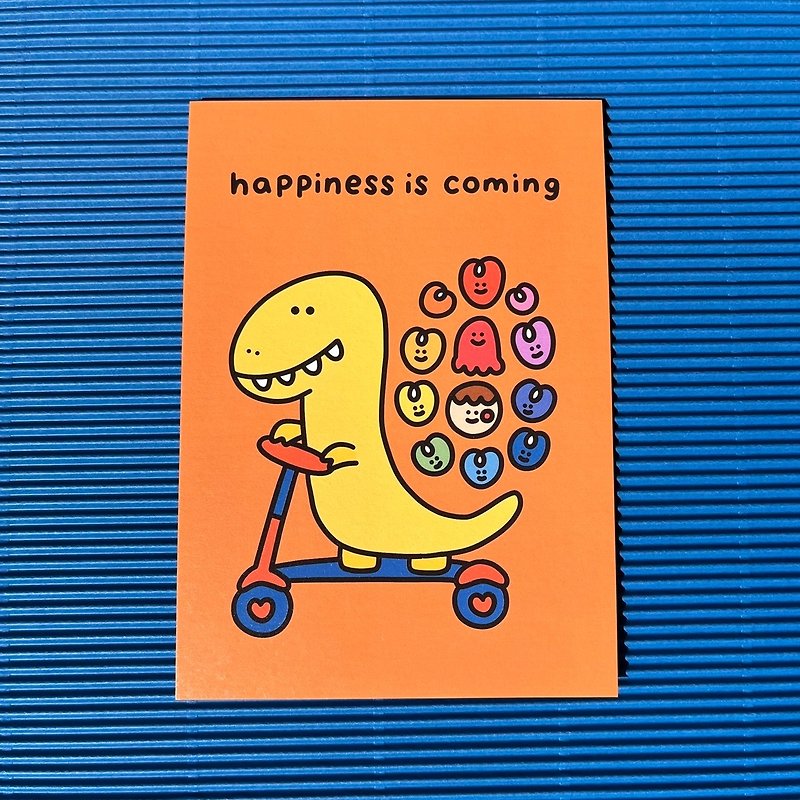 Postcard_Happiness はこちら - カード・はがき - 紙 オレンジ