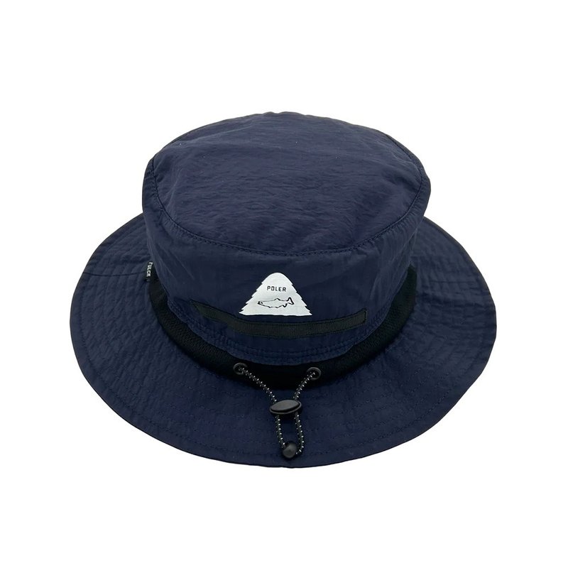 Poler x Tonedtrout StreamR Packable Hat 可收納漁夫帽 / 藍綠 - 帽子 - 尼龍 藍色