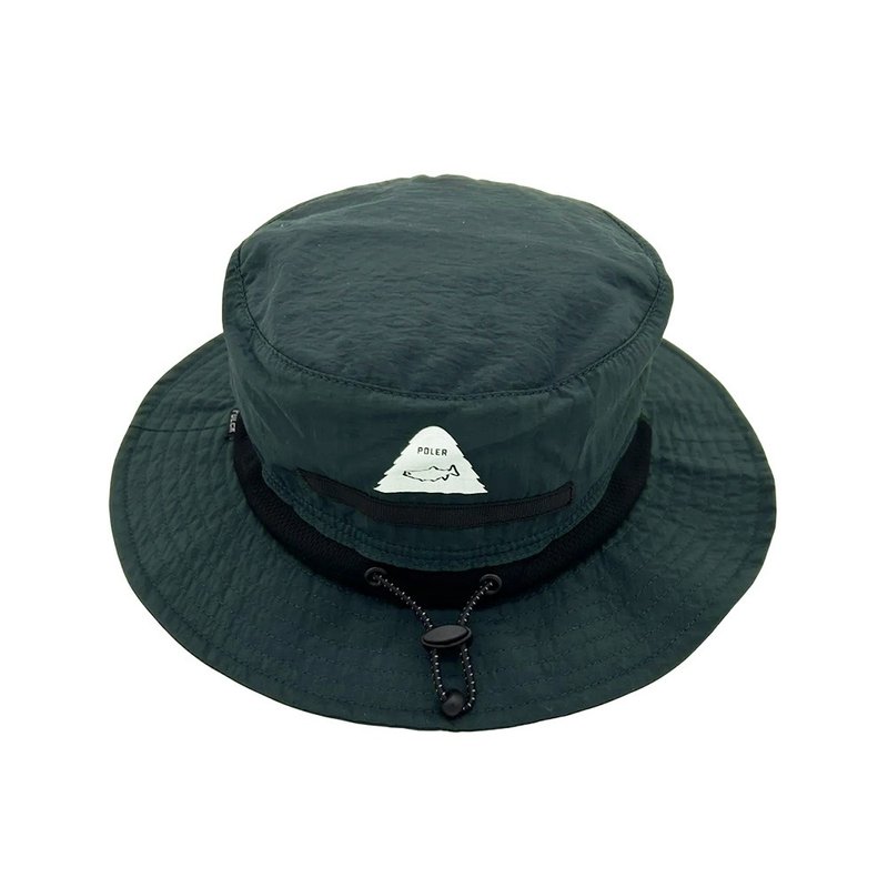 Poler x Tonedtrout StreamR Packable Hat 可收納漁夫帽 / 藍綠 - 帽子 - 尼龍 綠色