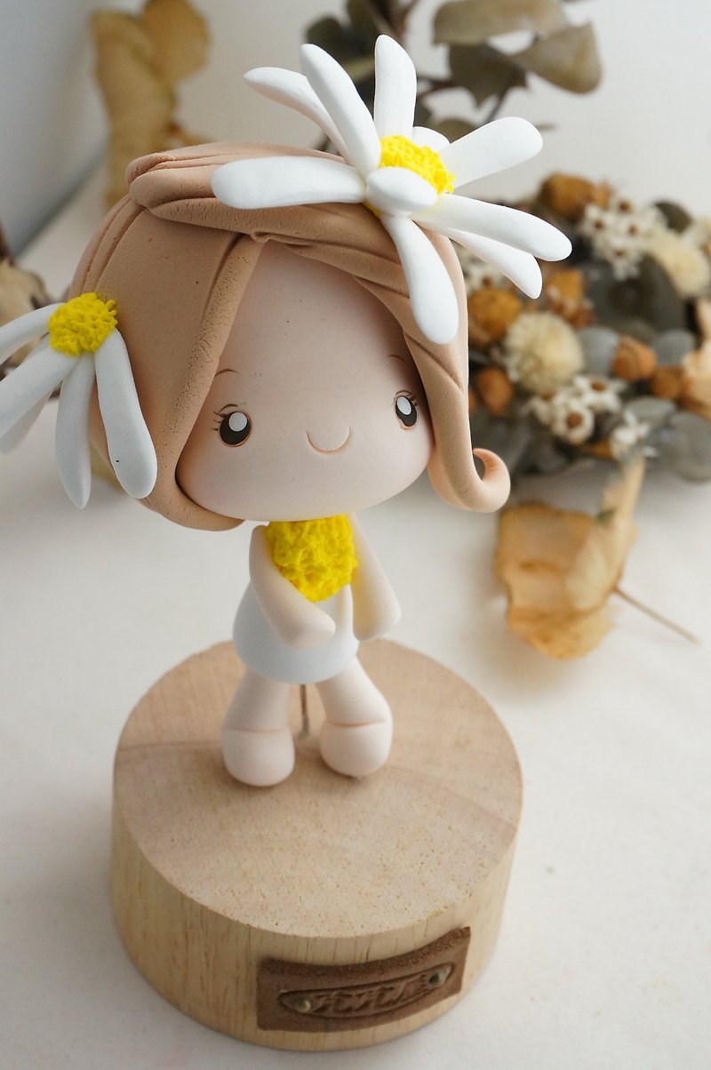 Handmade clay flower doll - Stuffed Dolls & Figurines - Clay 