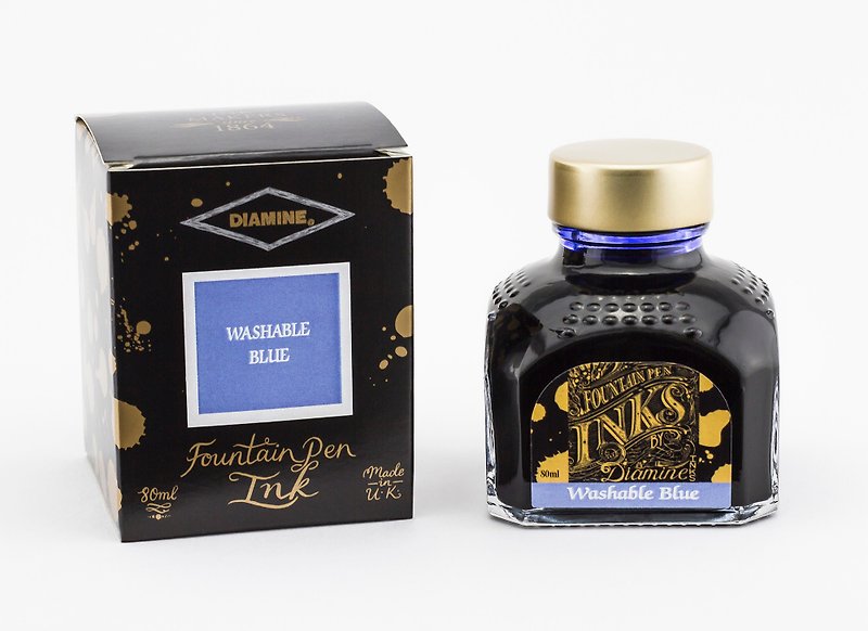 Diamine Washable Blue fountain pen ink - Ink - Glass Blue
