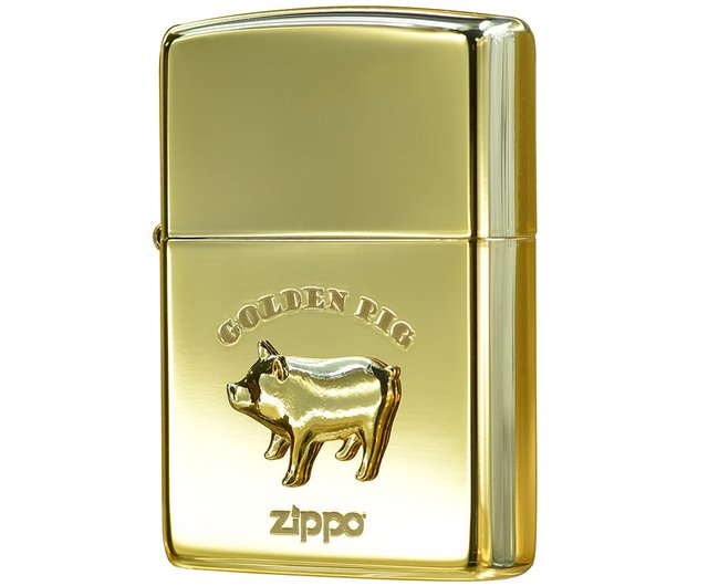 ZIPPO official flagship store] Pattern embossed pattern (bright gold)  windproof lighter ZA-3-163A - Shop zippo Other - Pinkoi